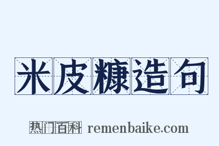 米皮糠造句是什么意思的图片